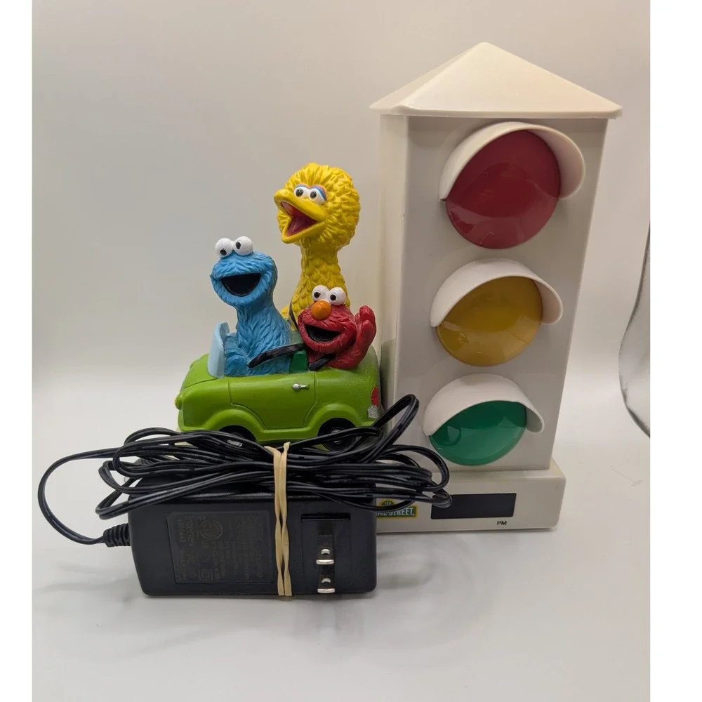 Sesame Street Traffic Light Alarm Clock 2015 Big Bird Elmo Cookie Monster Tested